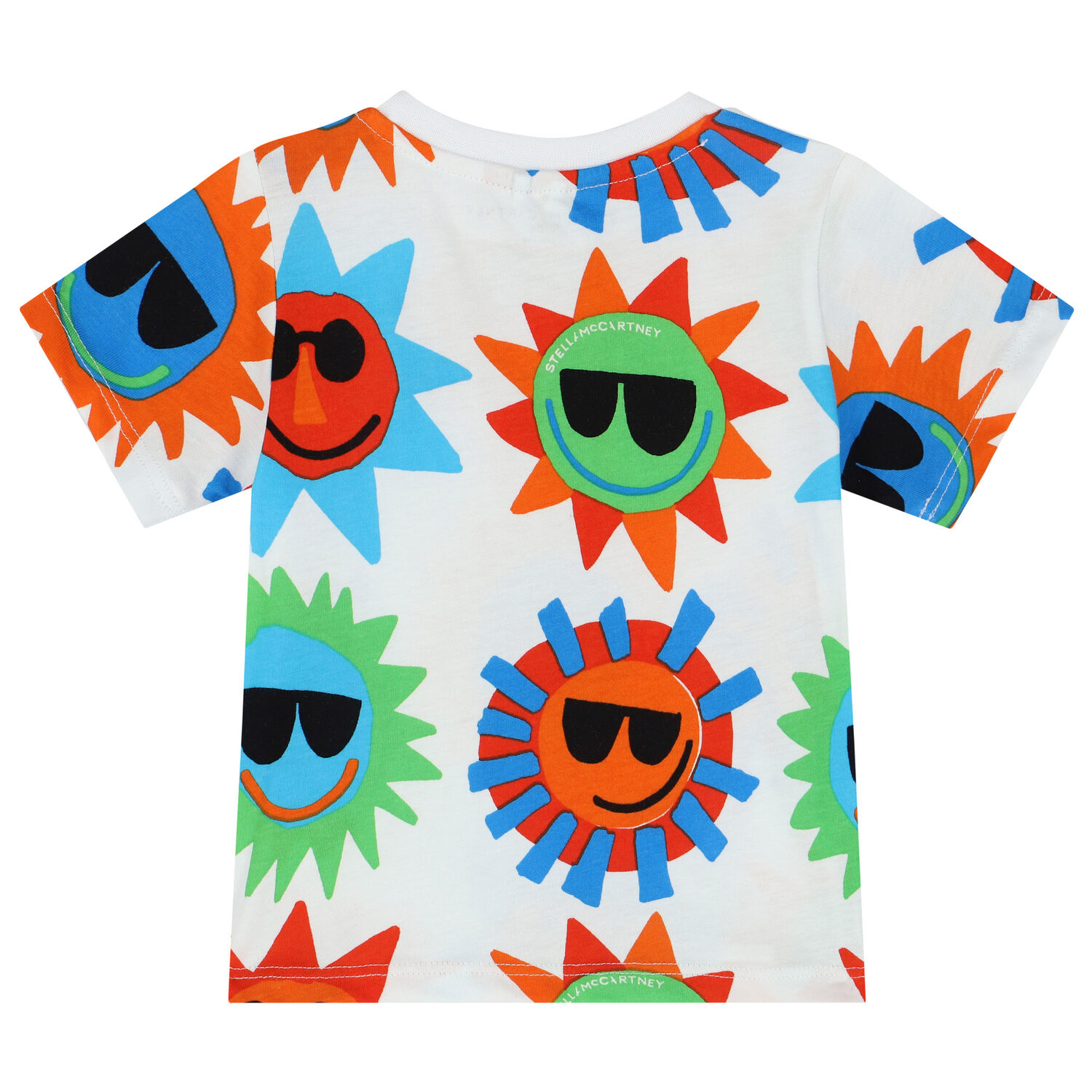 Younger Boys White Sun T-Shirt, 1, hi-res image number null